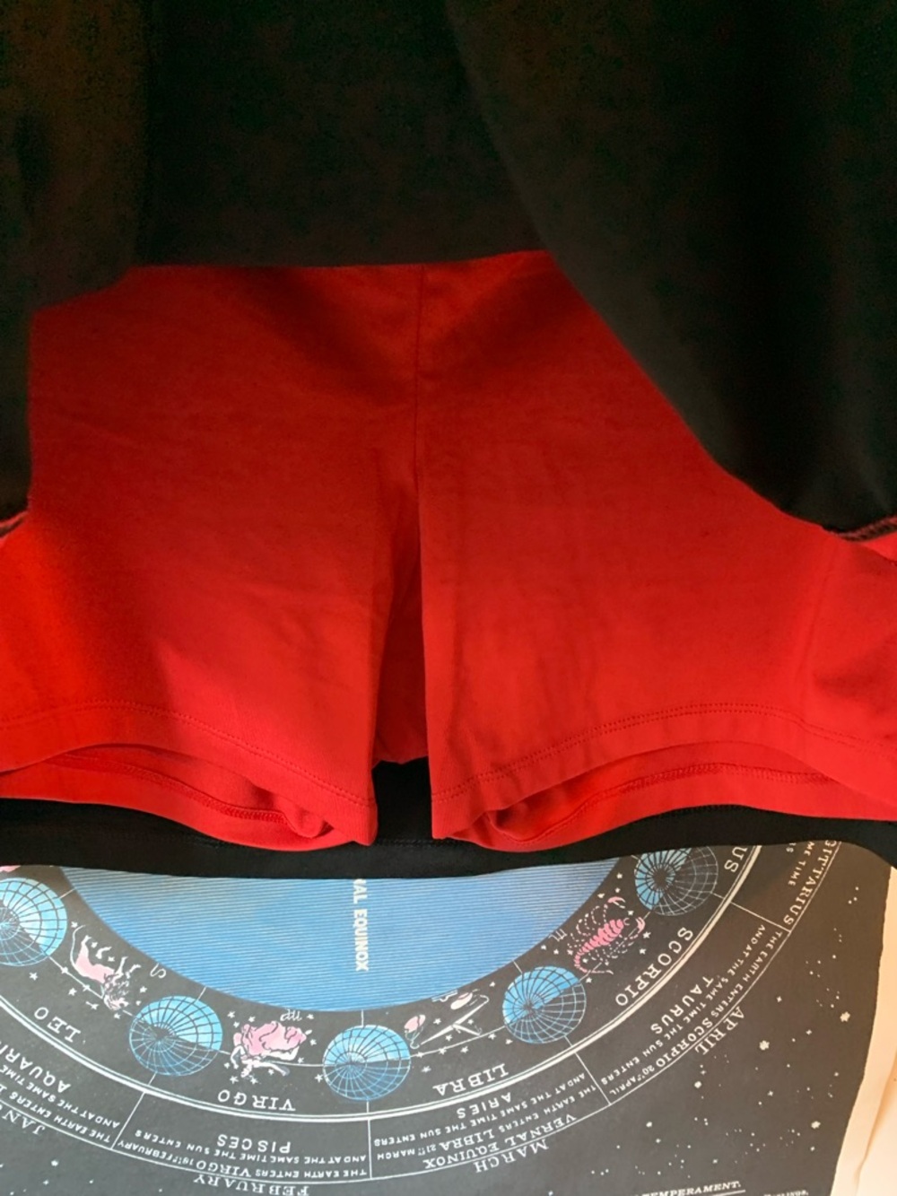 Izod Black Sport Skort with Red Side  Panels, L - Picture 3 of 4